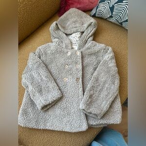 Rylee + Cru Fleece Hooded Pea Coat